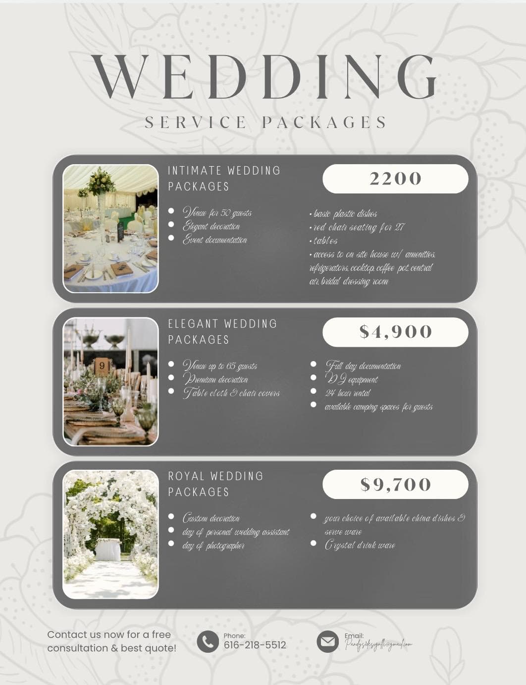 Wedding Packages Flyer